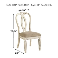 Signature Design by Ashley Realyn 5-Piece Oval Extension Ribbon Back Dining Set