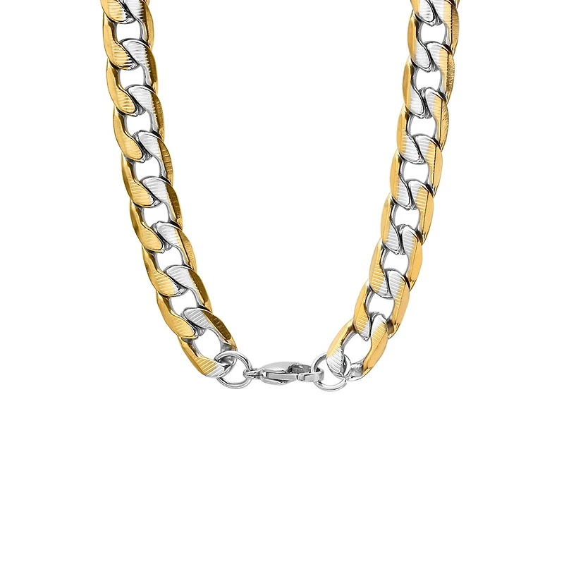 Steeltime Mens 18K Gold Over Stainless Steel Hypoallergenic 2-pc. Jewelry Set