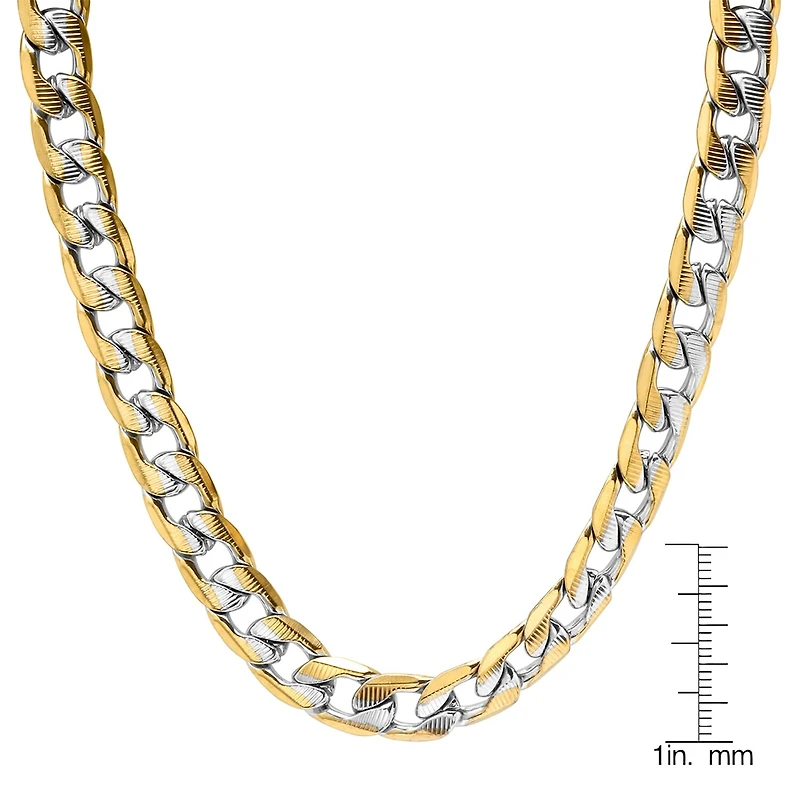 Steeltime Mens 18K Gold Over Stainless Steel Hypoallergenic 2-pc. Jewelry Set