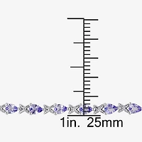 Sterling Silver Tanzanite Tennis Bracelet