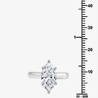 (G / VS2) Womens 3 CT. Lab-Grown White Diamond 14K Gold Marquise Solitaire Engagement Ring