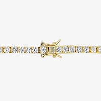 Womens 5 CT. T.W. Lab Created White Moissanite 18K Gold Over Silver Tennis Bracelet