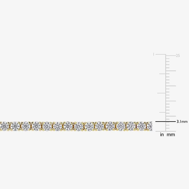 Womens 5 CT. T.W. Lab Created White Moissanite 18K Gold Over Silver Tennis Bracelet