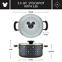 Farberware Disney Monochrome Ceramic 5.5-qt. Non-Stick Stockpot with Lid