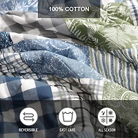 Eddie Bauer Cozy Plaid Patchwork Cotton Quilt Set