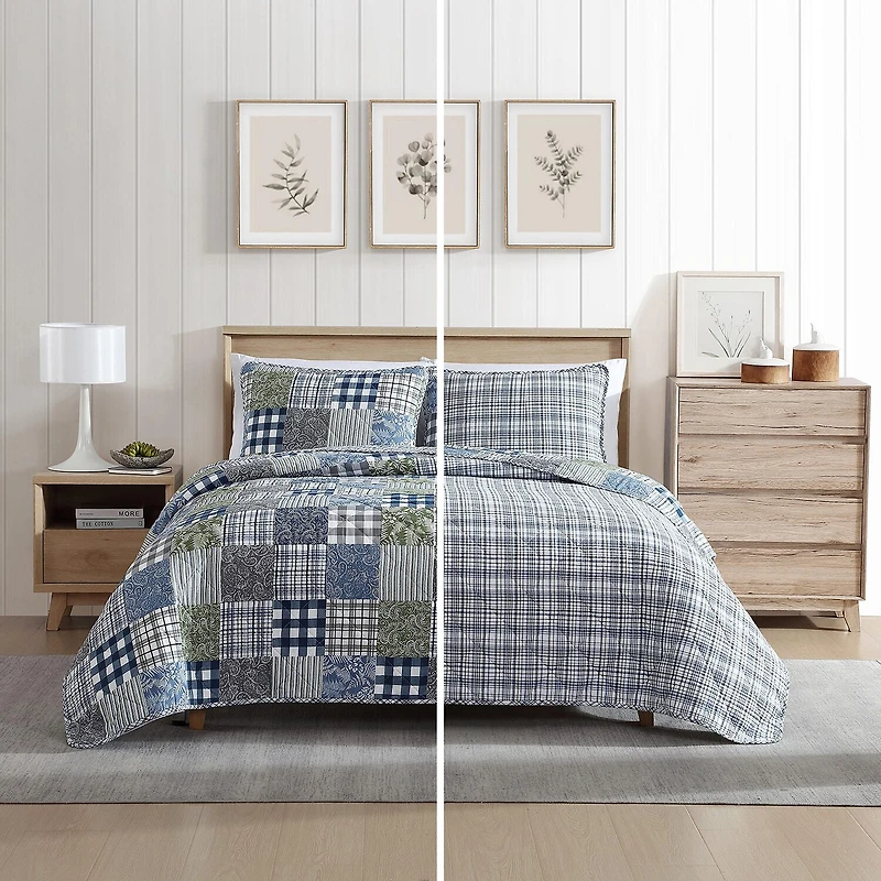 Eddie Bauer Cozy Plaid Patchwork Cotton Quilt Set
