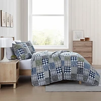 Eddie Bauer Cozy Plaid Patchwork Cotton Quilt Set