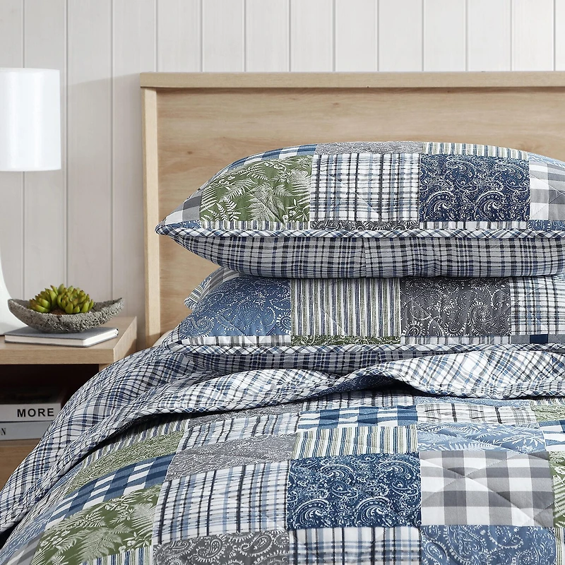 Eddie Bauer Cozy Plaid Patchwork Cotton Quilt Set