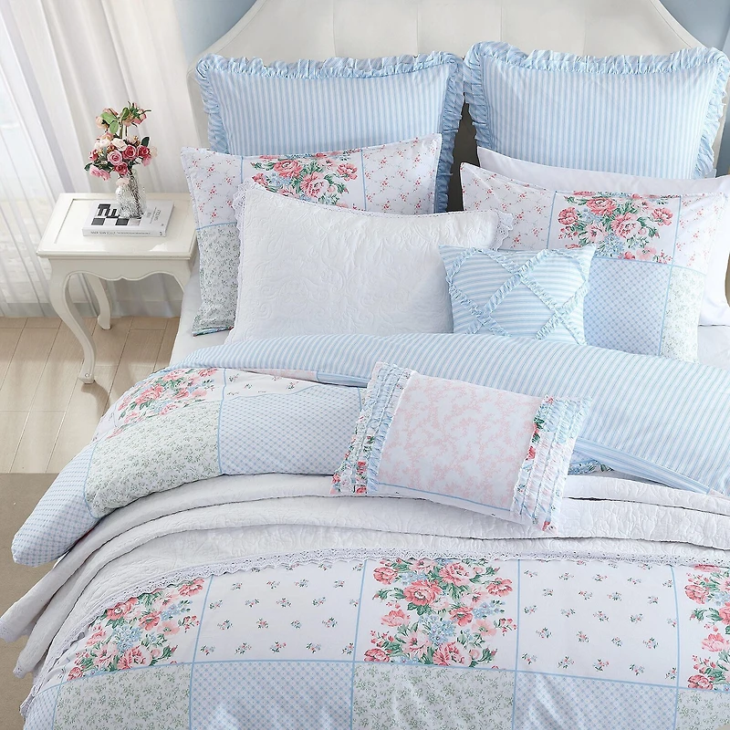 Laura Ashley Hope Patchwork Cotton Duvet Cover Set