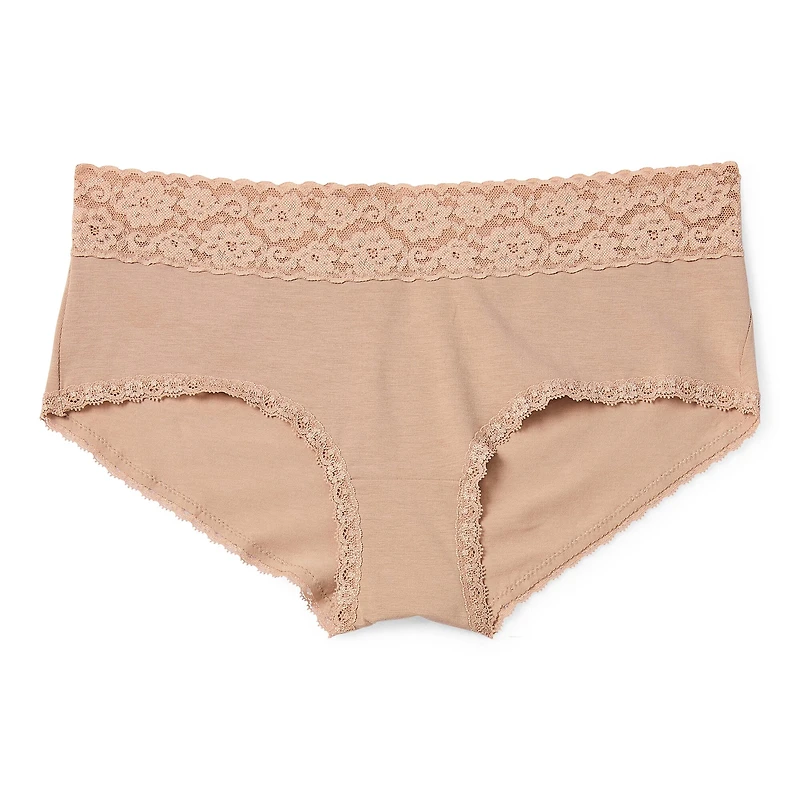 Arizona Body Cotton with Lace Boyshort Panty