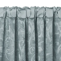 Threadmade Mia Swirl Print Jacquard Rod Pocket Back Tab Energy Saving Blackout Single Curtain Panel