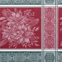 Elrene Home Fashions Poinsettia Plaid Jacquard Rectangle Tablecloth