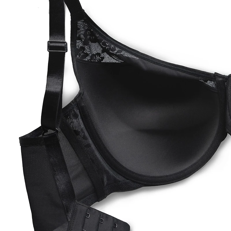 Curvy Couture No Show Lace T-shirt Plunge Bra- 1376