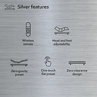 Baselogic Silver 14" Adjustable Bed Frame Base