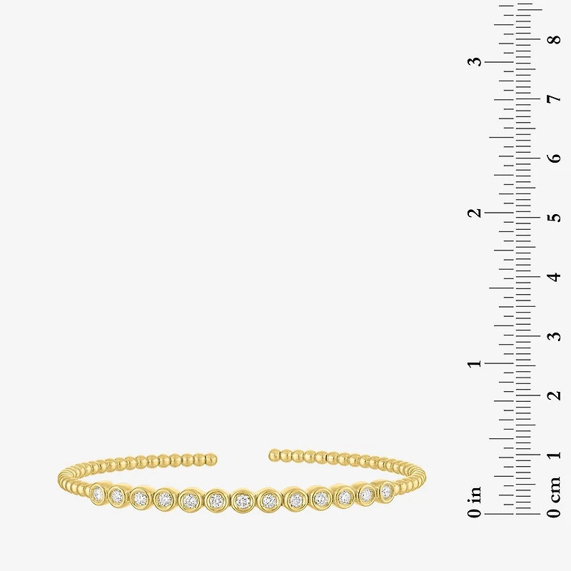 Diamond Addiction (G-H, Si2-I1) Womens 1/2 CT. T.W. White Diamond 14K Gold Over Silver Sterling Silver Cuff Bracelet
