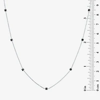 Diamond Addiction Womens 1/4 CT. T.W. Natural Black Diamond Sterling Silver 16 Inch Pendant Necklace