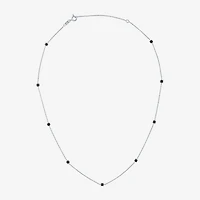 Diamond Addiction Womens 1/4 CT. T.W. Natural Black Diamond Sterling Silver 16 Inch Pendant Necklace