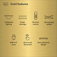 Baselogic Gold 14" Adjustable Bed Frame Base