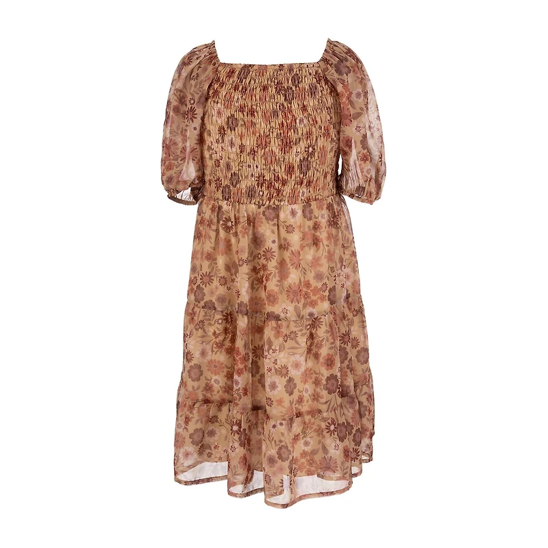 Speechless Big Kid Girls Elbow Sleeve A-Line Dress