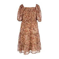 Speechless Big Kid Girls Elbow Sleeve A-Line Dress