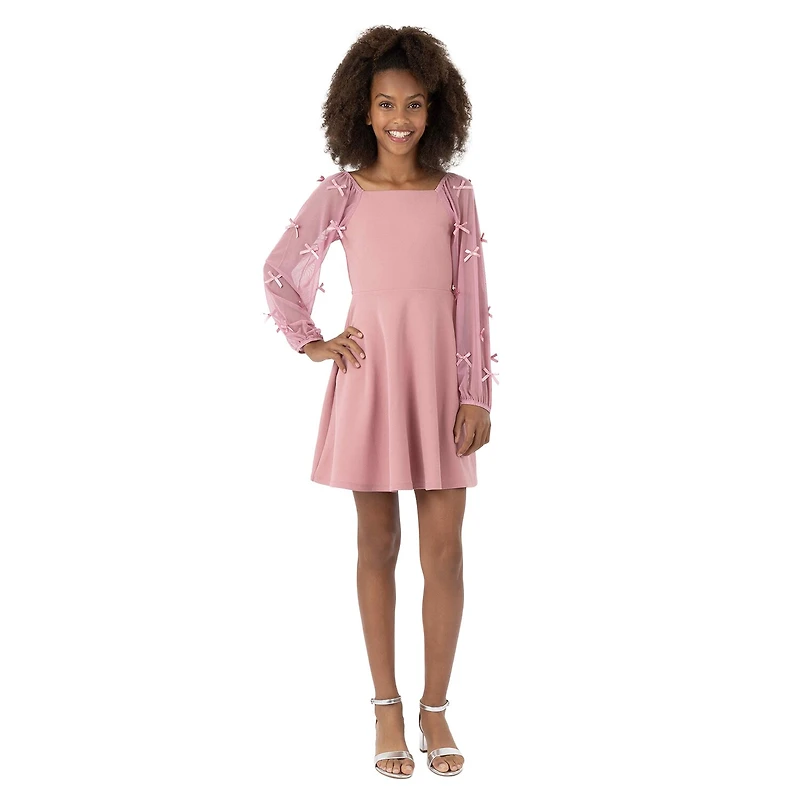 Speechless Big Kid Girls Long Sleeve Puffed A-Line Dress