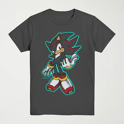 Shadow Little & Big Kid Boys Crew Neck Short Sleeve Regular Fit Sonic the Hedgehog Graphic T-Shirt