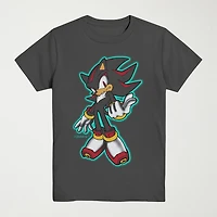 Shadow Little & Big Kid Boys Crew Neck Short Sleeve Regular Fit Sonic the Hedgehog Graphic T-Shirt