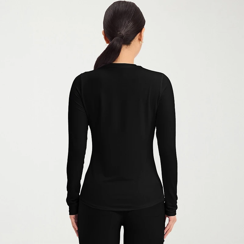 Cherokee Womens Scoop Neck Long Sleeve Scrub Top