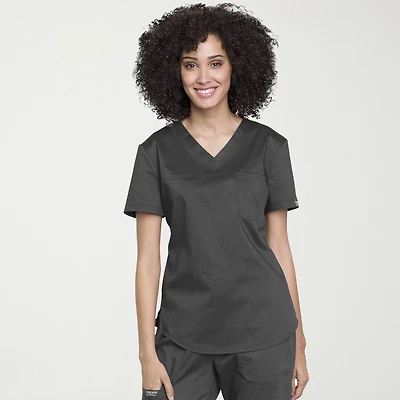 Cherokee Womens V Neck Short Sleeve Scrub Top