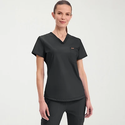 Cherokee Womens V Neck Short Sleeve Scrub Top