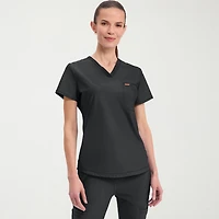 Cherokee Ck Form Womens V Neck Short Sleeve Scrub Top