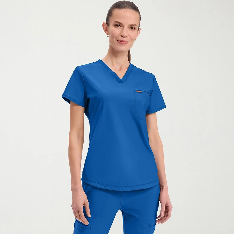 Cherokee Womens V Neck Short Sleeve Scrub Top