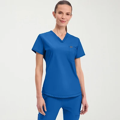 Cherokee Womens V Neck Short Sleeve Scrub Top