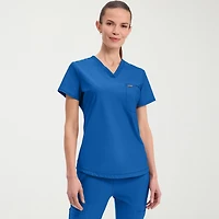 Cherokee Womens V Neck Short Sleeve Scrub Top