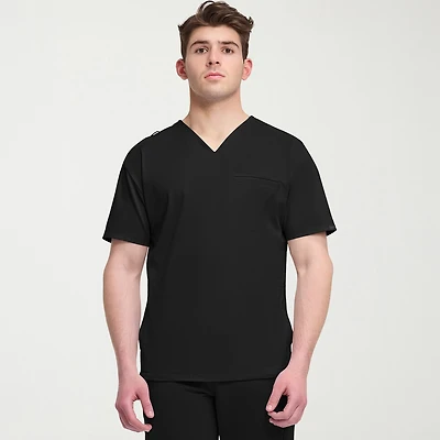 Cherokee Mens V Neck Short Sleeve Scrub Top