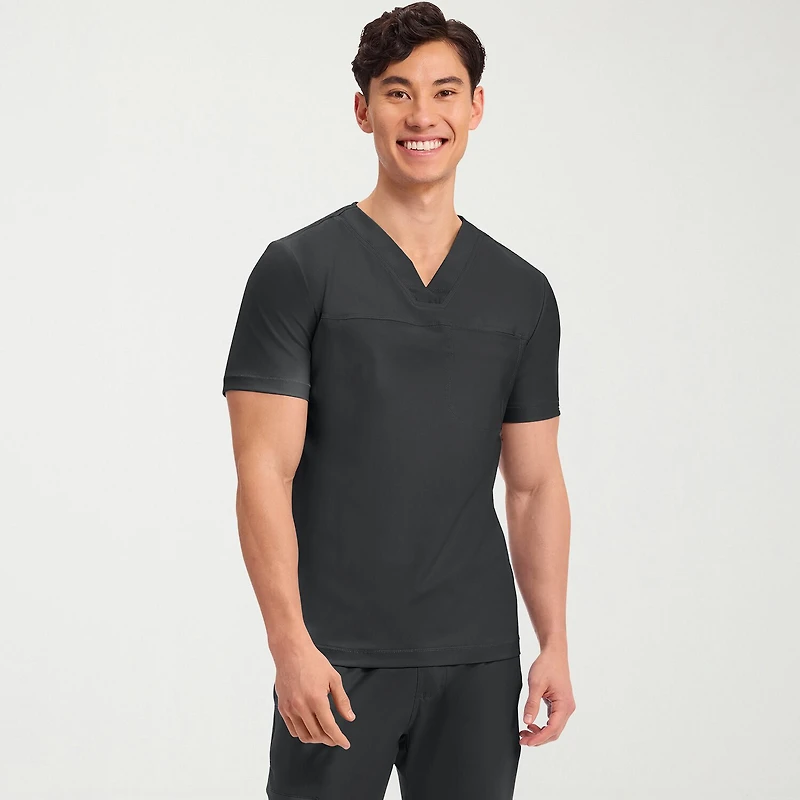 Cherokee Mens Big and Tall V Neck Short Sleeve Scrub Top