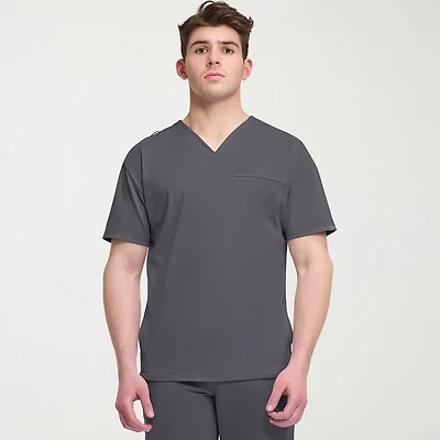 Cherokee Ck Achieve Mens Big and Tall V Neck Short Sleeve Scrub Top