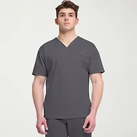 Cherokee Ck Achieve Mens Big and Tall V Neck Short Sleeve Scrub Top