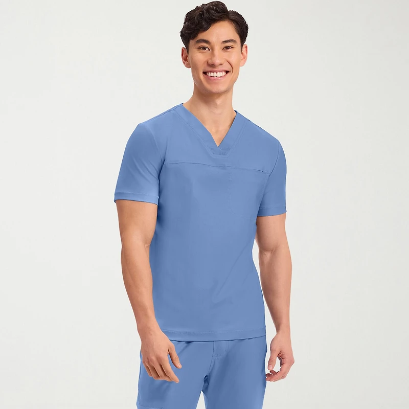 Cherokee Mens V Neck Short Sleeve Scrub Top