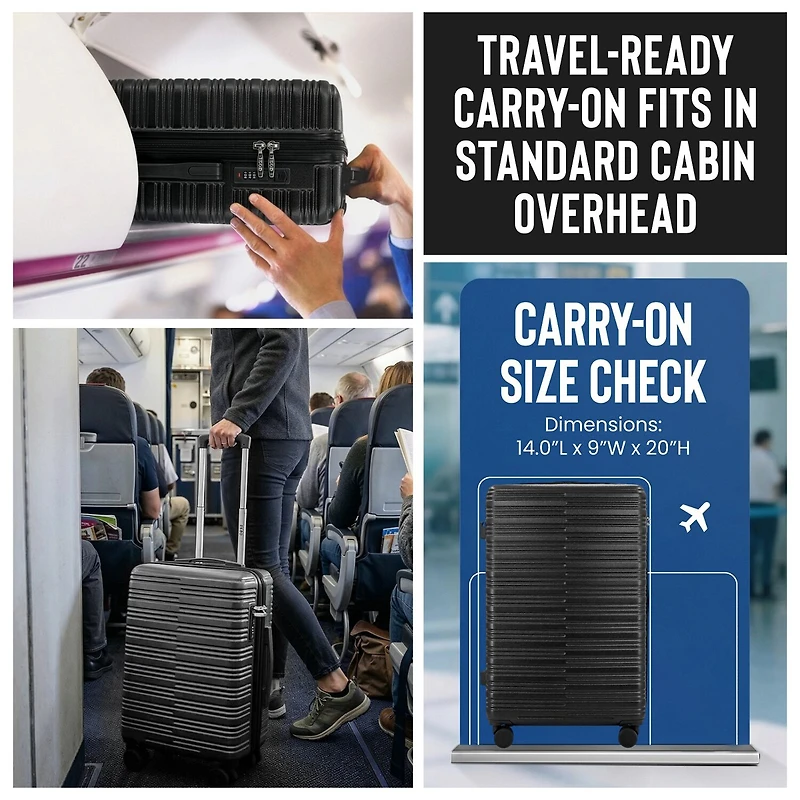 IZOD Romeo 20 Inch Hardside Lightweight Carry-On Spinner Luggage