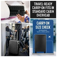 IZOD Romeo 20 Inch Hardside Lightweight Carry-On Spinner Luggage