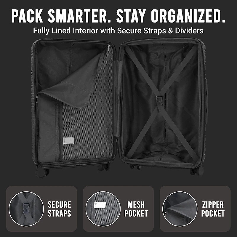 IZOD Romeo 20 Inch Hardside Lightweight Carry-On Spinner Luggage