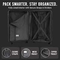 IZOD Romeo 20 Inch Hardside Lightweight Carry-On Spinner Luggage