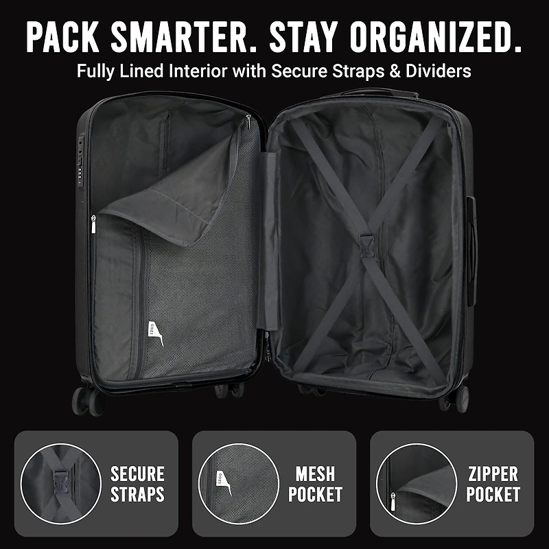 IZOD Mateo 3-pc. Hardside Expandable Lightweight Luggage Set