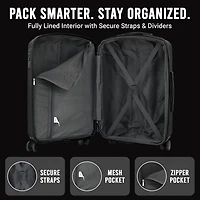 IZOD Mateo 3-pc. Hardside Expandable Lightweight Luggage Set