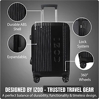 IZOD Zane 3-pc. Hardside Expandable Luggage Set
