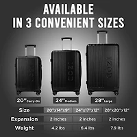IZOD Zane 3-pc. Hardside Expandable Luggage Set