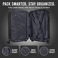 IZOD Zane 3-pc. Hardside Expandable Luggage Set