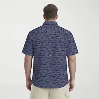 IZOD Sunshield Performance Mens Short Sleeve Classic Fit Stretch Fabric Big and Tall Button-Down Shirt