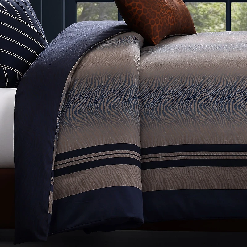 Bebejan Blue Animal Prints 5-pc. Reversible Comforter Set